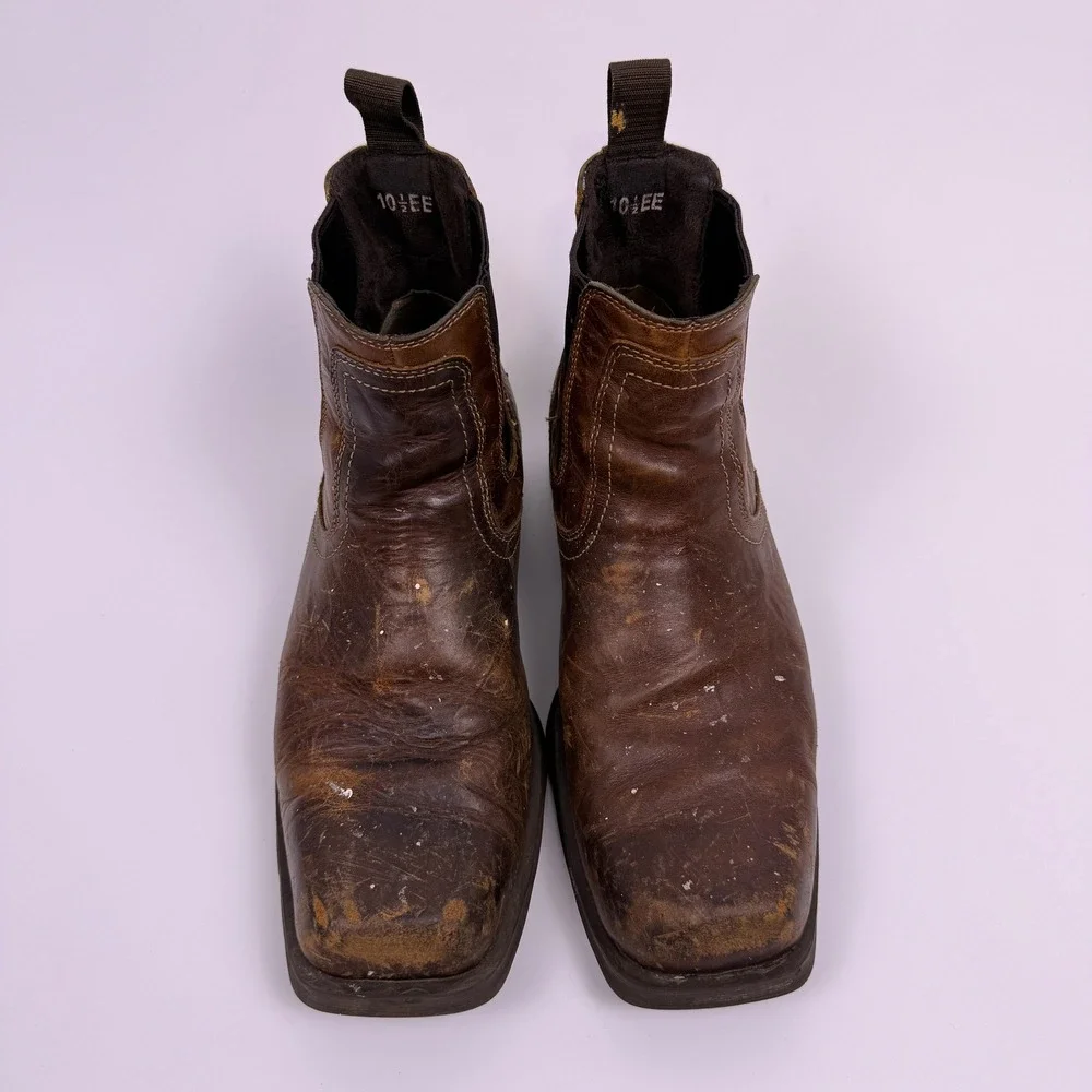 Ariat Chelsea Midtown Boots Men's 10.5 EE Rambler Stone Brown Leather Square Toe